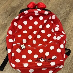 Disney Minnie Mouse Red and White Polka Dot Backpack